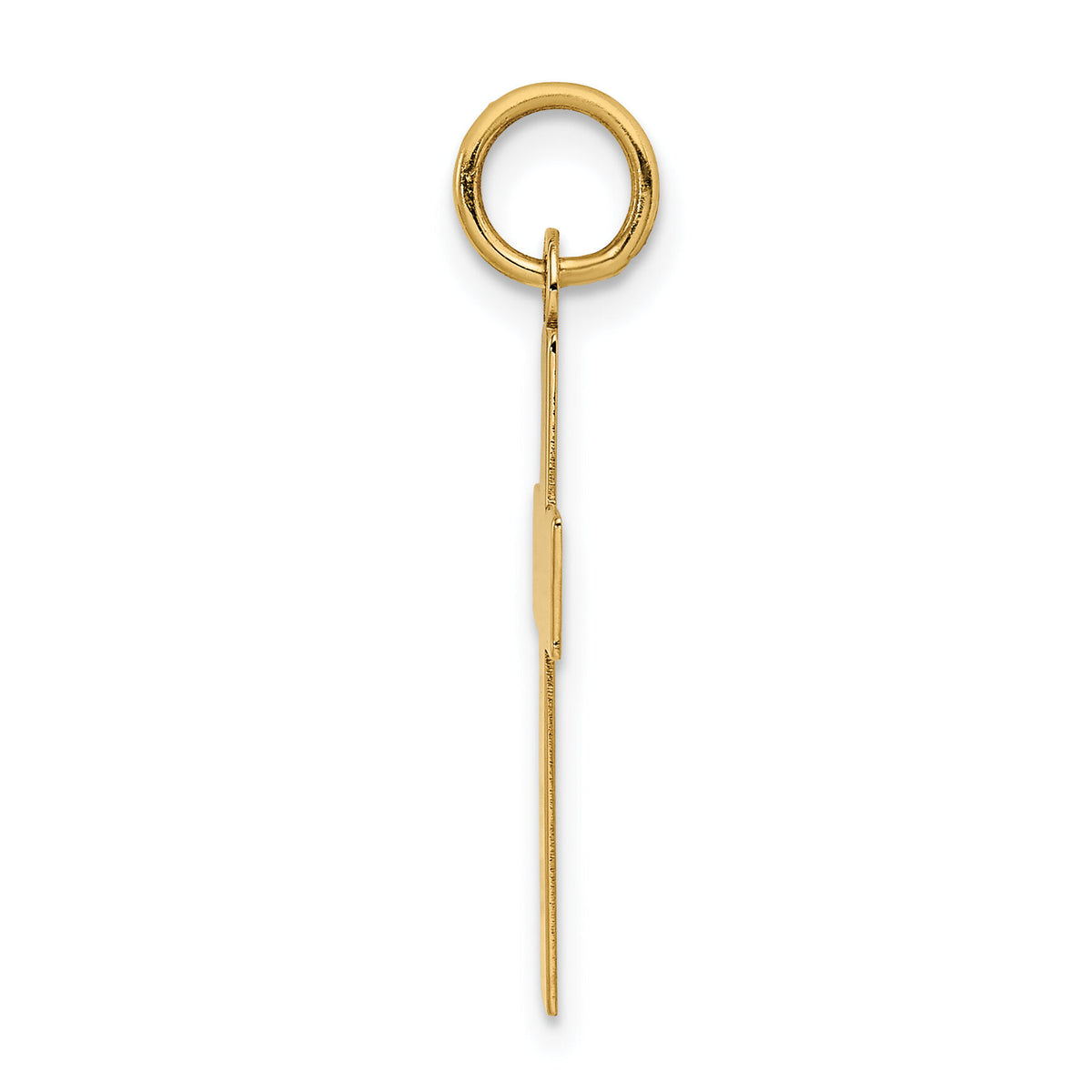 14k Polished Cross Pendant-REL75