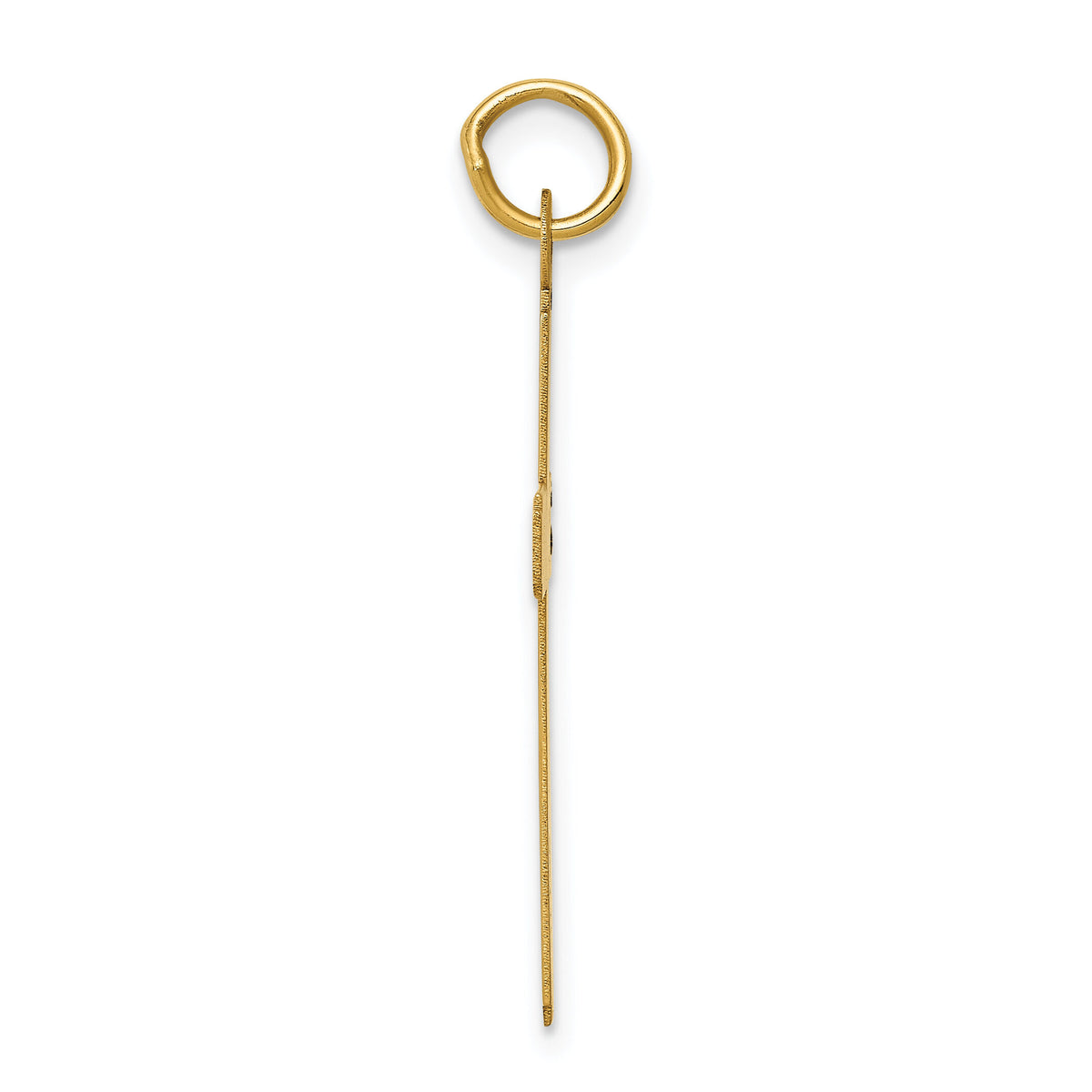 14k Polished Cross Pendant-REL77
