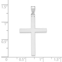 14k White Gold Engravable Cross Charm-REL79W