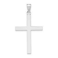 14k White Gold Engravable Cross Charm-REL79W