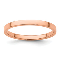 14k Rose Gold 2mm LTW Flat Band-RFLL020
