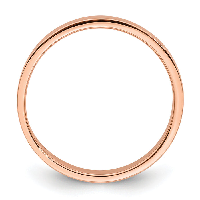 14k Rose Gold 3mm LTW Flat Band-RFLL030