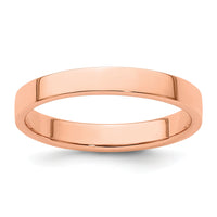 14k Rose Gold 3mm LTW Flat Band-RFLL030