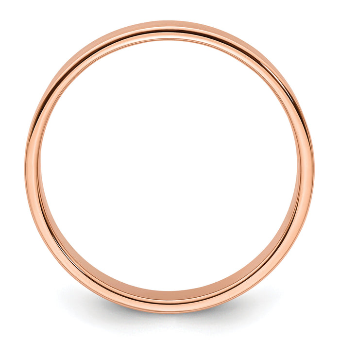 14k Rose Gold 5mm LTW Flat Band-RFLL050