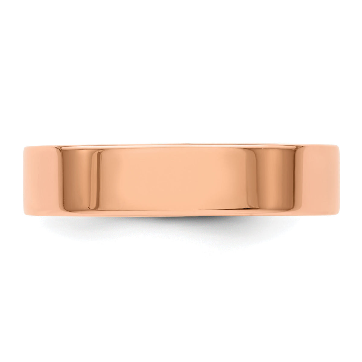 14k Rose Gold 5mm LTW Flat Band-RFLL050