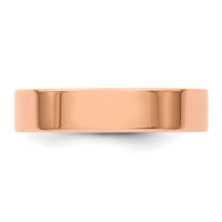 14k Rose Gold 5mm LTW Flat Band-RFLL050