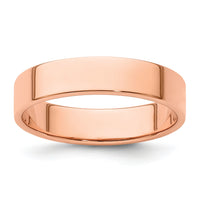 14k Rose Gold 5mm LTW Flat Band-RFLL050