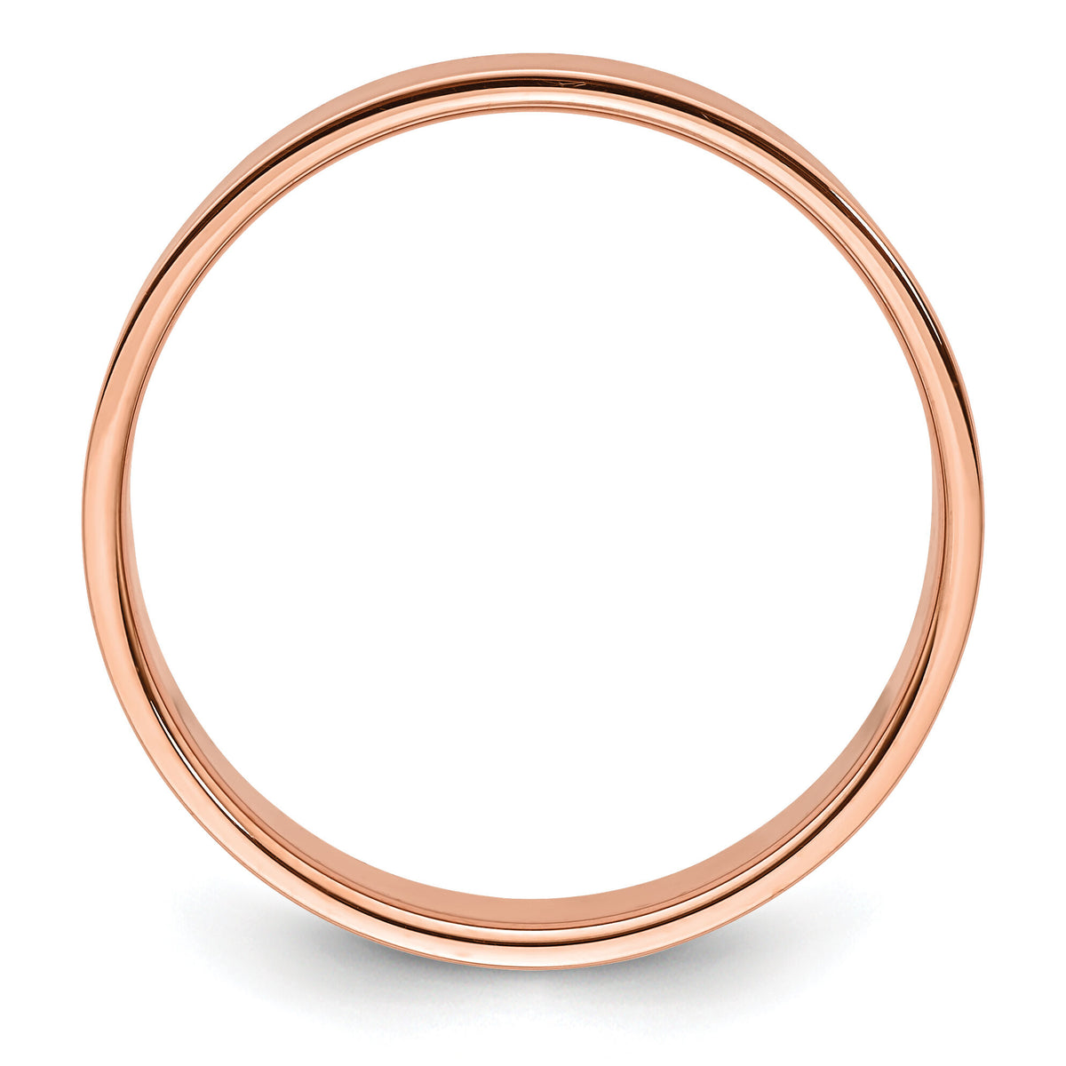 14k Rose Gold 6mm LTW Flat Band-RFLL060