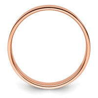 14k Rose Gold 6mm LTW Flat Band-RFLL060