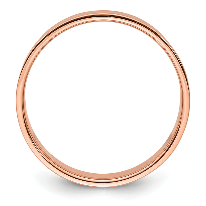 14k Rose Gold 6mm LTW Flat Band-RFLL060