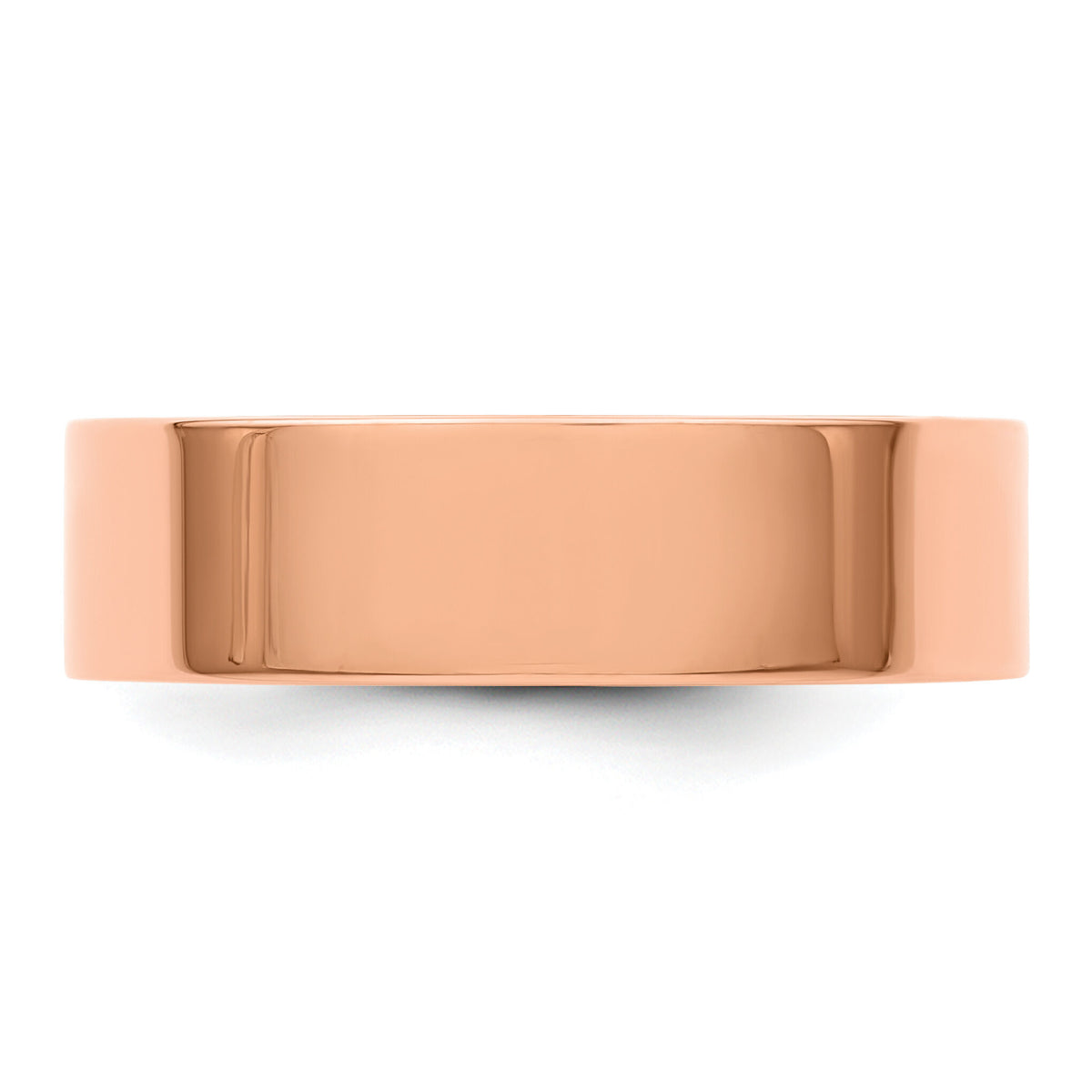 14k Rose Gold 6mm LTW Flat Band-RFLL060