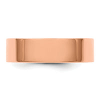 14k Rose Gold 6mm LTW Flat Band-RFLL060