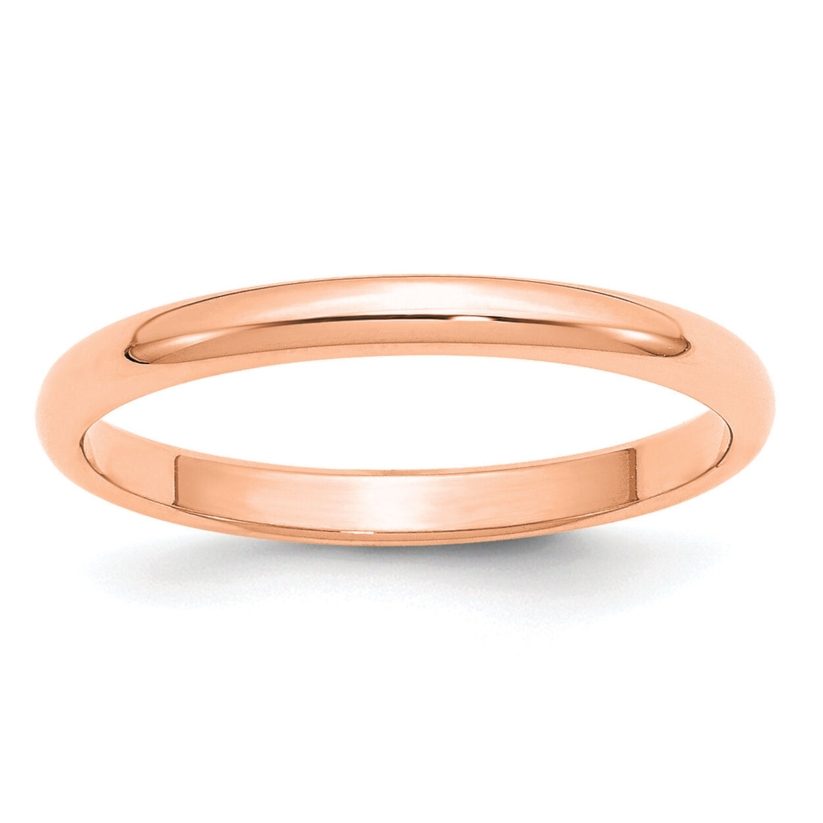 14k Rose Gold 2.5mm Half Round Band-RHR025