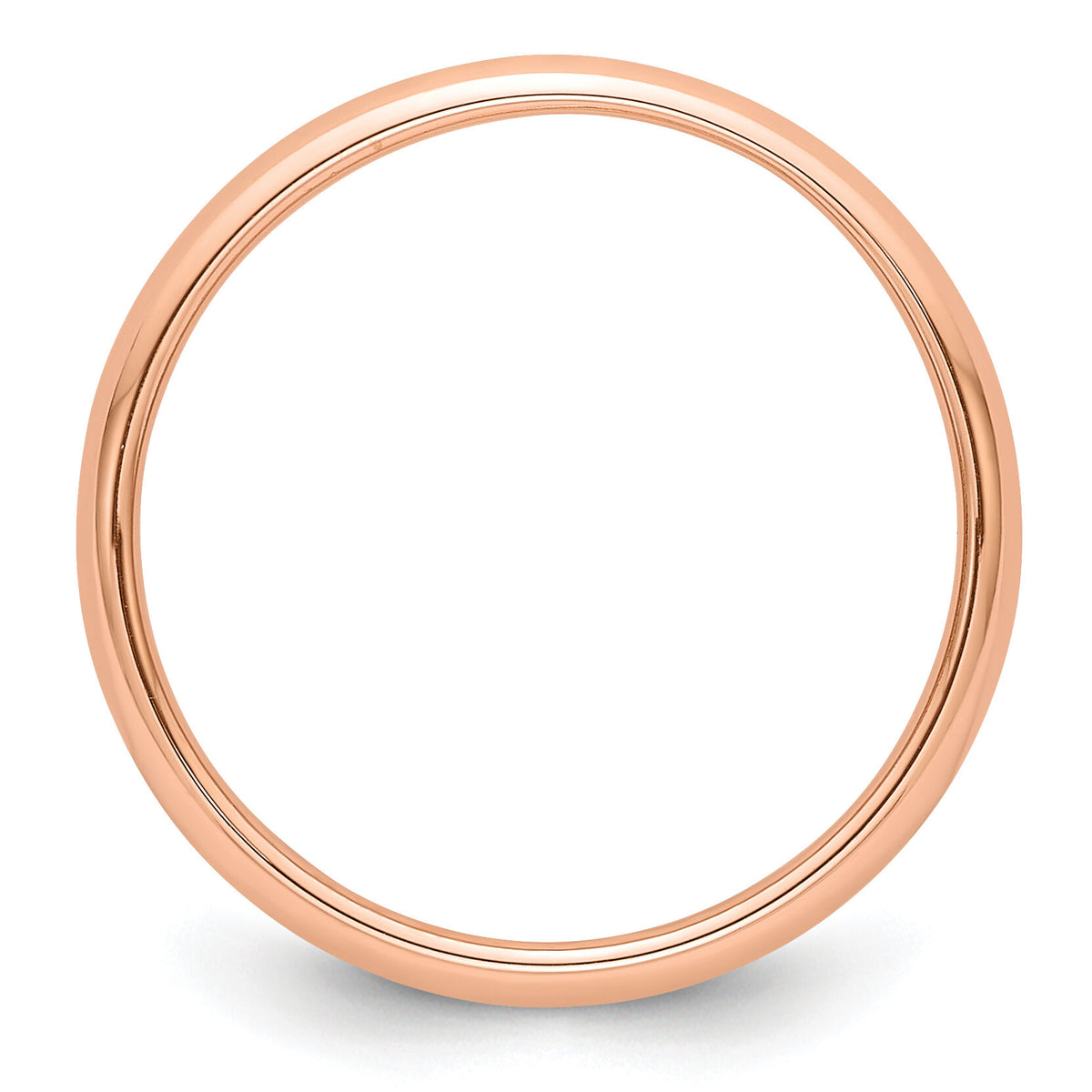 14k Rose Gold 3mm Half-Round Band-RHR030