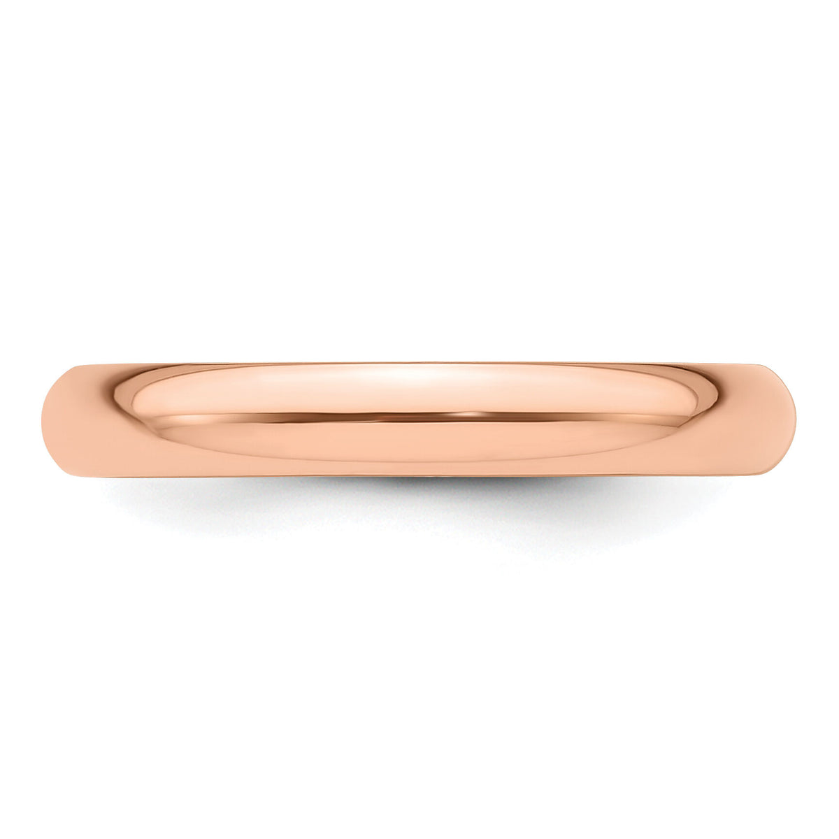 14k Rose Gold 3mm Half-Round Band-RHR030