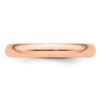 14k Rose Gold 3mm Half-Round Band-RHR030