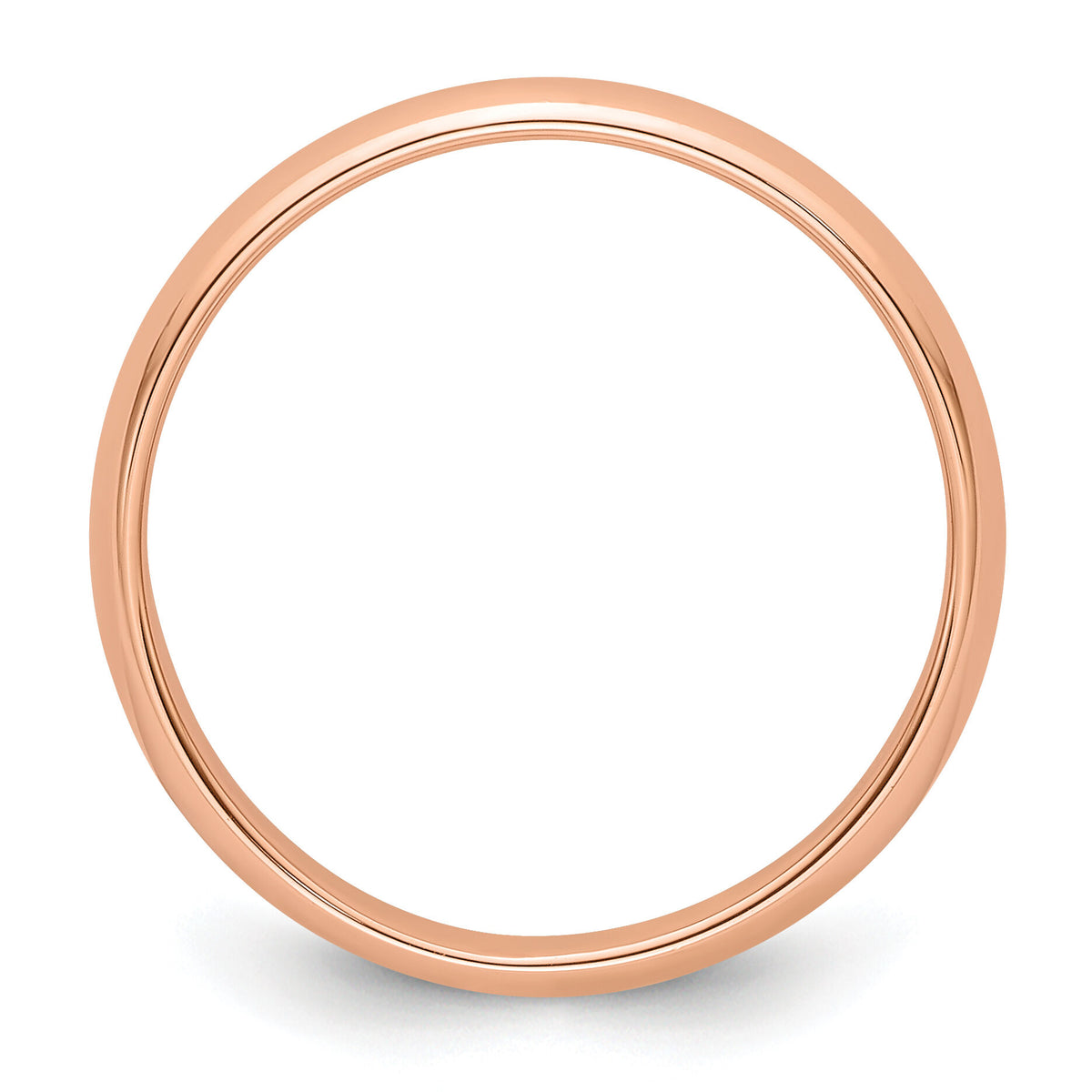 14k Rose Gold 4mm Half-Round Band-RHR040