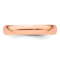14k Rose Gold 4mm Half-Round Band-RHR040