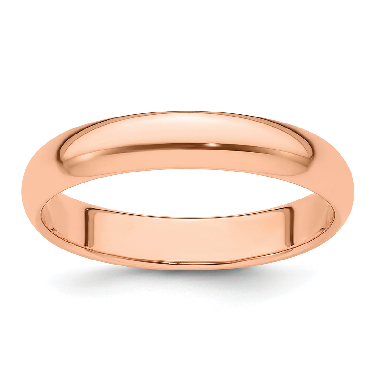 14k Rose Gold 4mm Half-Round Band-RHR040
