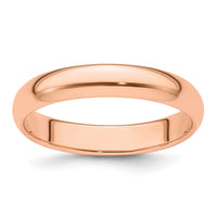 14k Rose Gold 4mm Half-Round Band-RHR040