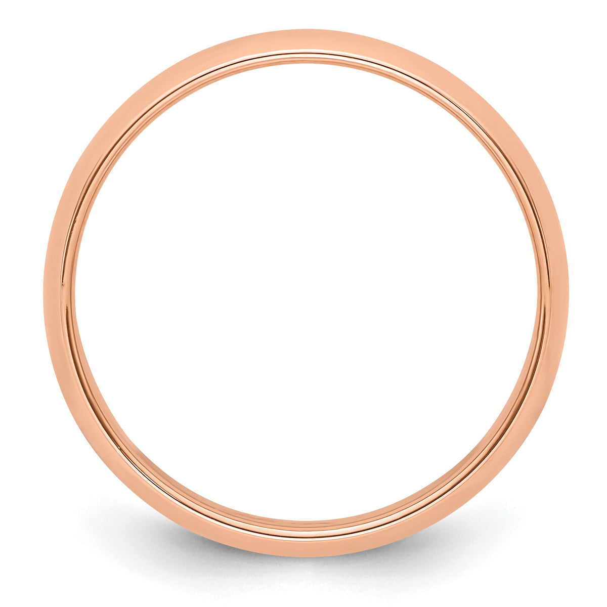 14k Rose Gold 5mm Half-Round Band-RHR050
