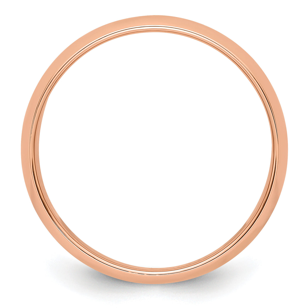 14k Rose Gold 6mm Half-Round Band-RHR060