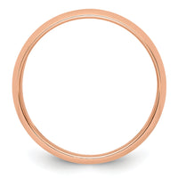 14k Rose Gold 6mm Half-Round Band-RHR060