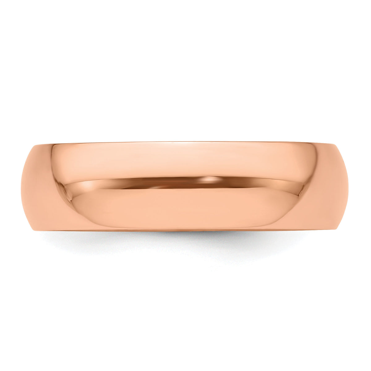 14k Rose Gold 6mm Half-Round Band-RHR060
