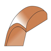 14k Rose Gold 2.5mm LTW Half Round Band-RHRL025