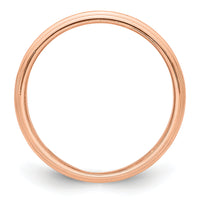 14k Rose Gold 3mm Milgrain Half-Round Band-RM030