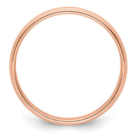 14k Rose Gold 4mm Milgrain Half-Round Band-RM040