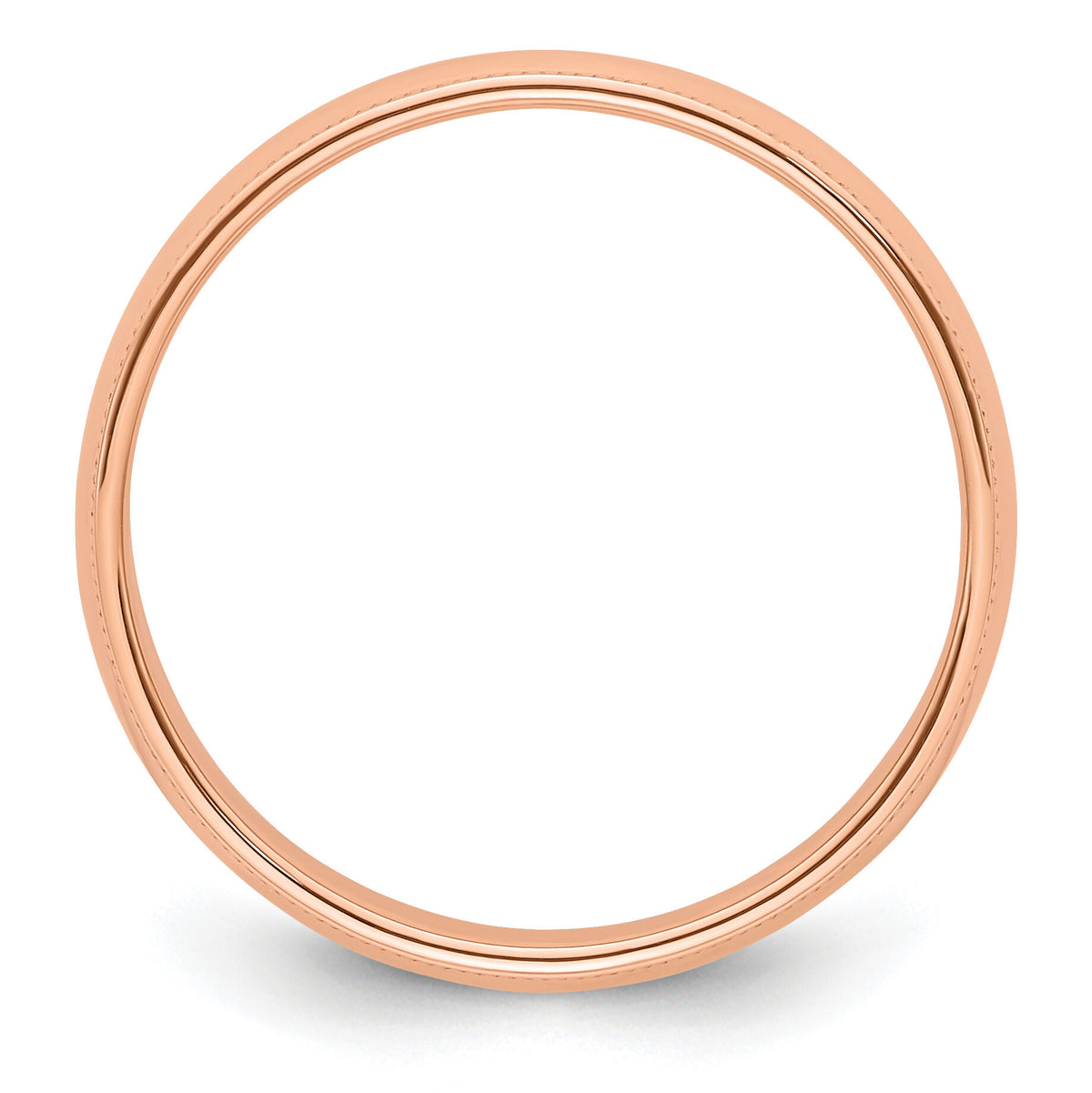 14k Rose Gold 5mm Milgrain Half-Round Band-RM050