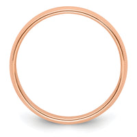 14k Rose Gold 5mm Milgrain Half-Round Band-RM050