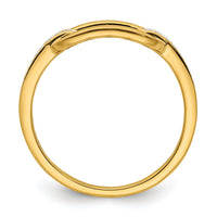 14K Polished Diamond Link Fashion Ring-RM10043