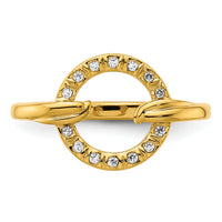 14K Polished Diamond Open Circle Fashion Ring-RM10205