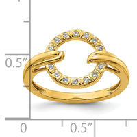 14K Polished Diamond Open Circle Fashion Ring-RM10205