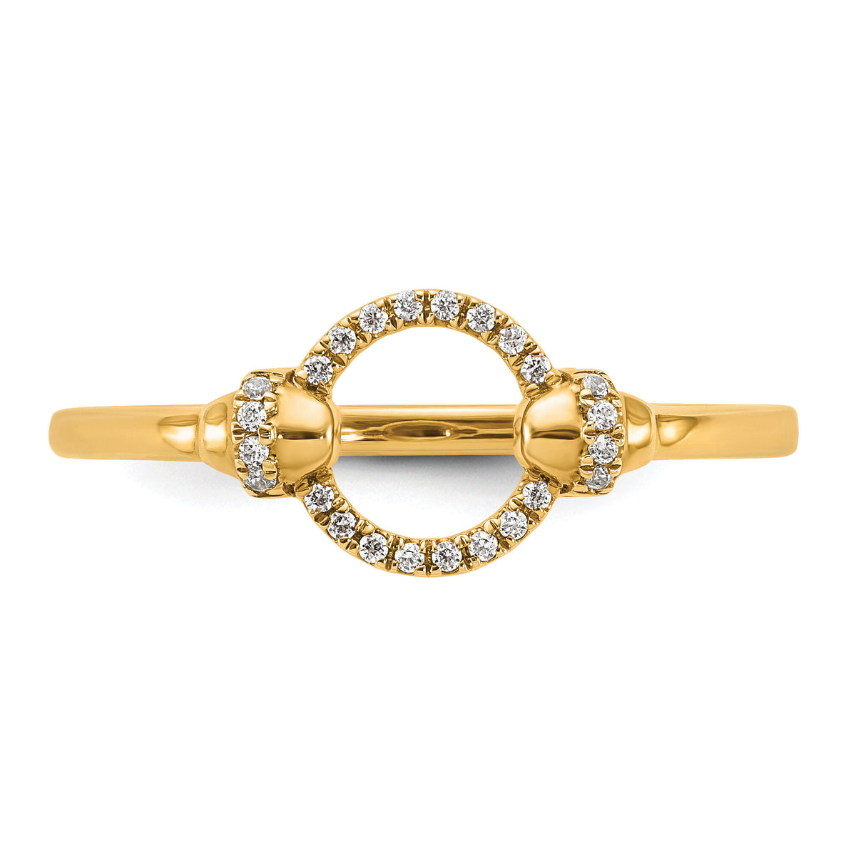 14K Polished Diamond Open Circle Fashion Ring-RM10211