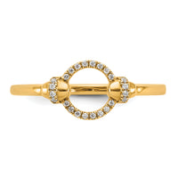 14K Polished Diamond Open Circle Fashion Ring-RM10211