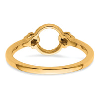 14K Polished Diamond Open Circle Fashion Ring-RM10211