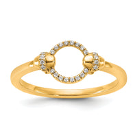 14K Polished Diamond Open Circle Fashion Ring-RM10211