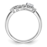 14K White Gold Polished Diamond Infinity Ring-RM10508