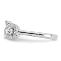 14K White Gold Polished Diamond Infinity Ring-RM10508