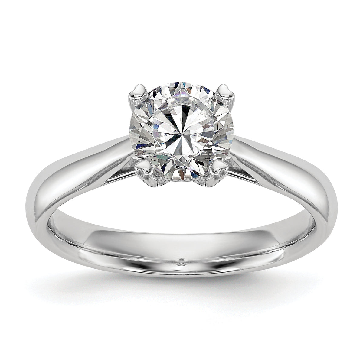 14kw Round Solitaire Engagement Polished Mounting-RM1930E-075-W-8