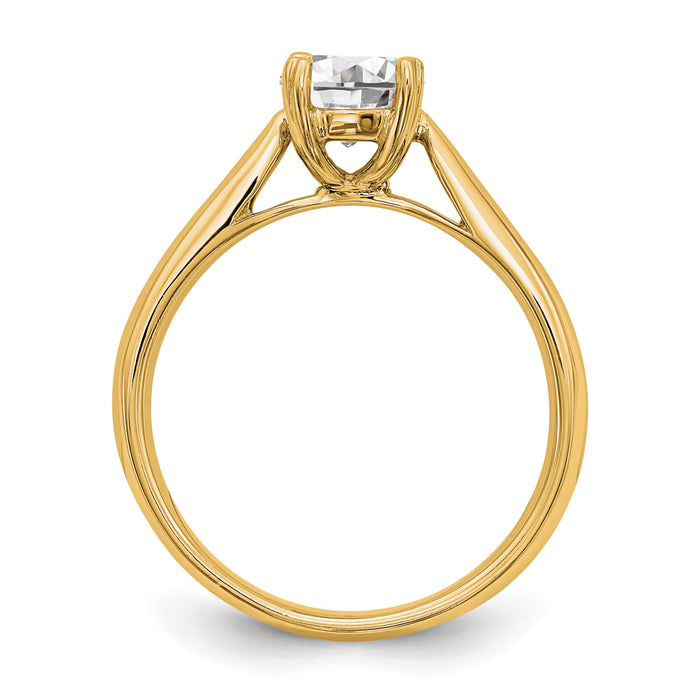 14ky Round Solitaire Engagement Polished Mounting-RM1930E
