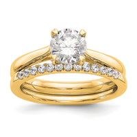 14ky Round Solitaire Engagement Polished Mounting-RM1930E