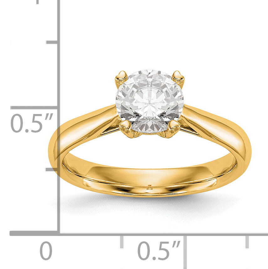14ky Round Solitaire Engagement Polished Mounting-RM1930E