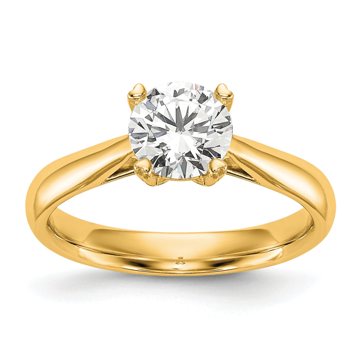 14ky Round Solitaire Engagement Polished Mounting-RM1930E