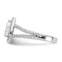 14kw Lab Grown Diamond VS/SI+ G+ S/M Pear Halo Eng. Ring-RM2335E