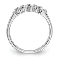 14k White Gold Diamond w/Sapphire Band-RM3290B