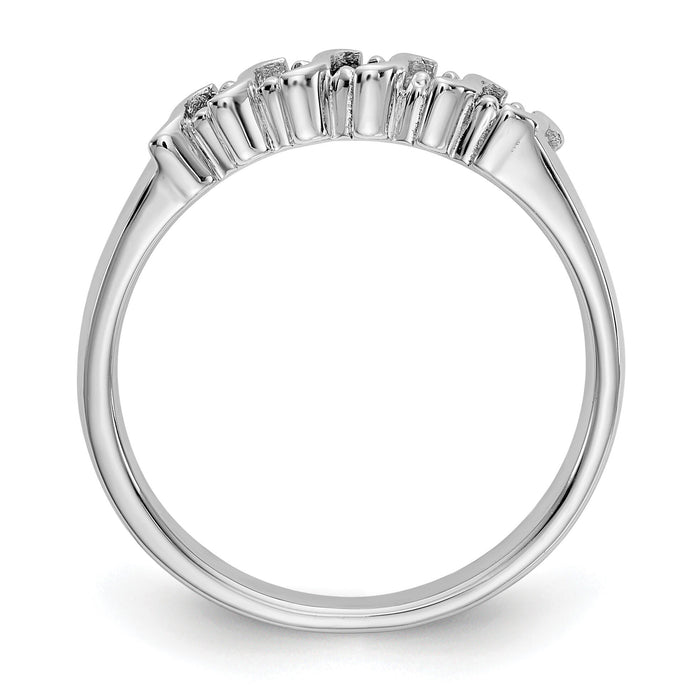 14k White Gold Diamond w/Sapphire Band-RM3290B